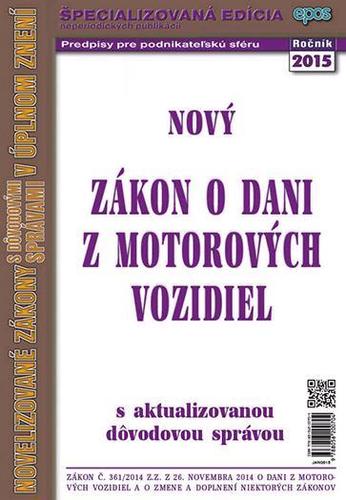 NZ 8 2015 o dani z motorových vozidiel
