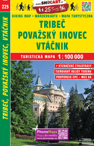 Tribeč, Považský Inovec, Vtáčnik 1:100 000
