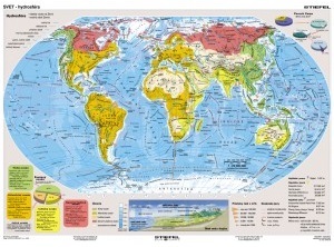 Svet - prírodné zložky a oblasti zeme - A3 karta