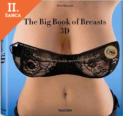 Lacná kniha The Big Book of Breasts 3D + 3D okuliare