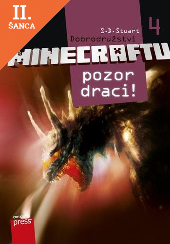 Lacná kniha Dobrodružství Minecraftu 4 - Pozor, draci!