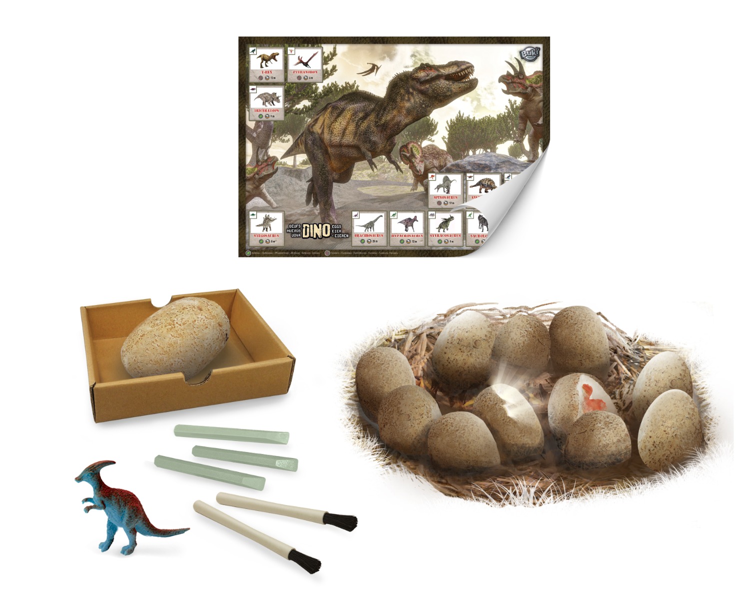 Maxi sada Dinosaurie vajcia 12ks