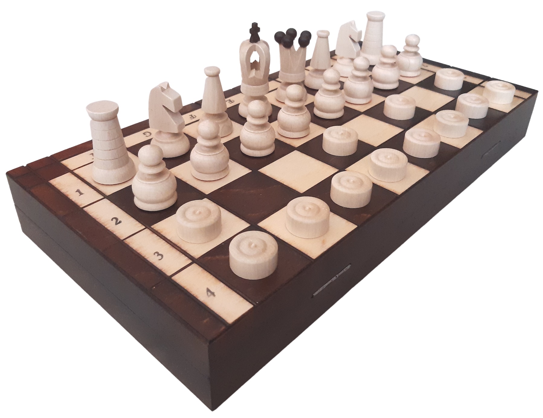 Šachy drevené + Dáma stredné