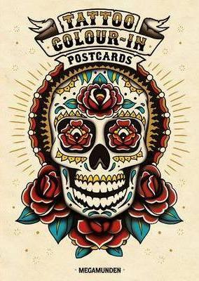 Tattoo Colour-In Postcards