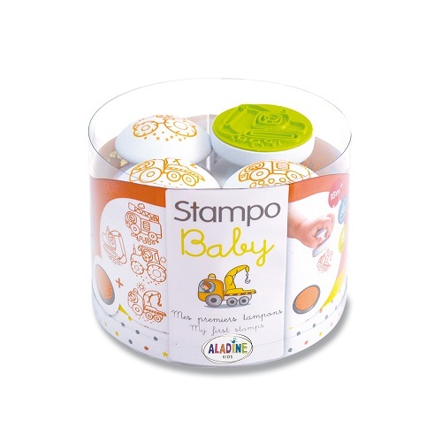 Aladine Pečiatky pre najmenších Stampo BABY Stroje 4 ks