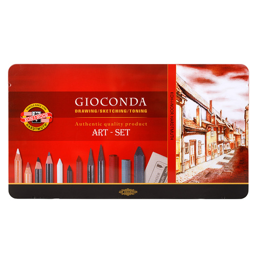 Set na skicovanie KOH-I-NOOR Gioconda v plechu 39 ks