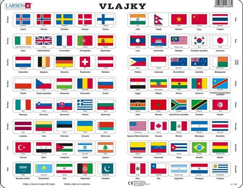 Puzzle Vlajky  Larsen L2-SK