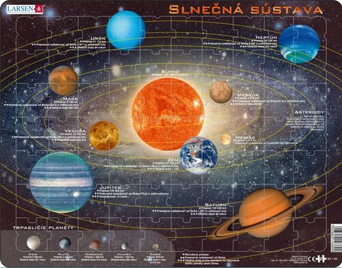 Puzzle Slnečná sústava - Naprendszer (puzzle v maďarčine) Larsen SS-1