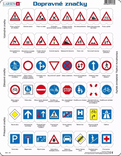 Larsen Puzzle Puzzle Dopravné značky Larsen OB3-SK