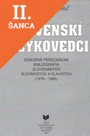 Lacná kniha Slovenskí jazykovedci 1976-1985