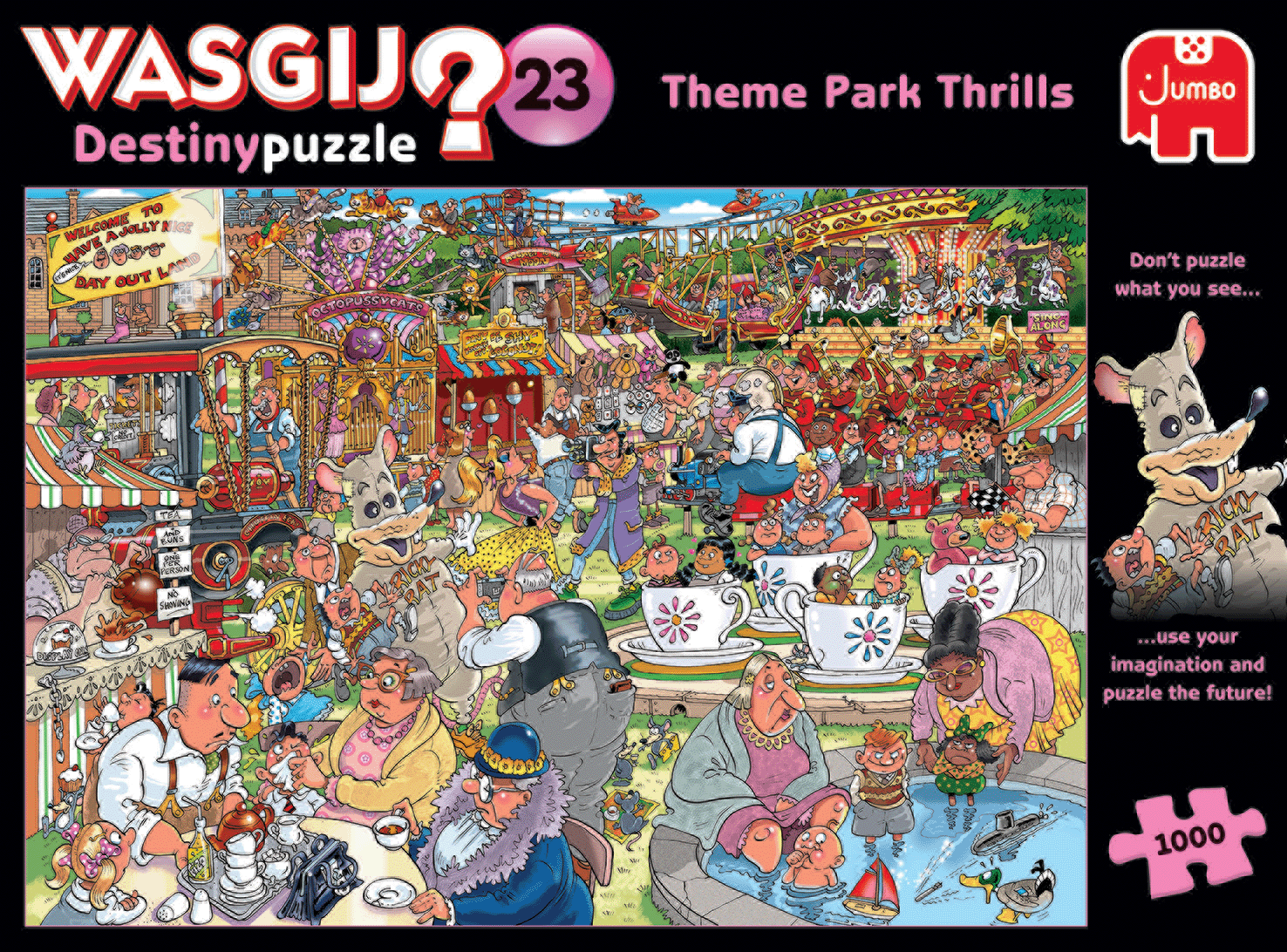 Puzzle Zábavný park Destiny Thrills 1000 Wasgij