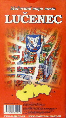 Lučenec - maľovaná mapa mesta
