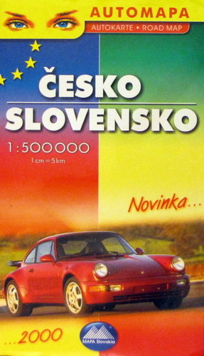 Mapa Česko Slovensko 1:500 000