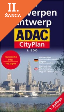 Lacná kniha Antwerpy - plán 1:15 000