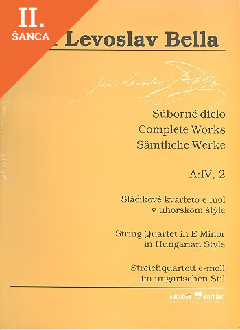 Lacná kniha Súborné dielo, A:IV, 2, Sláčikové kvarteto e mol v uhorskom štýle