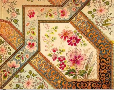 Filigree Floral Ivory Guest Book linked