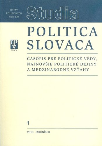 Studia Politica Slovaca 1/2010 - Ročník III