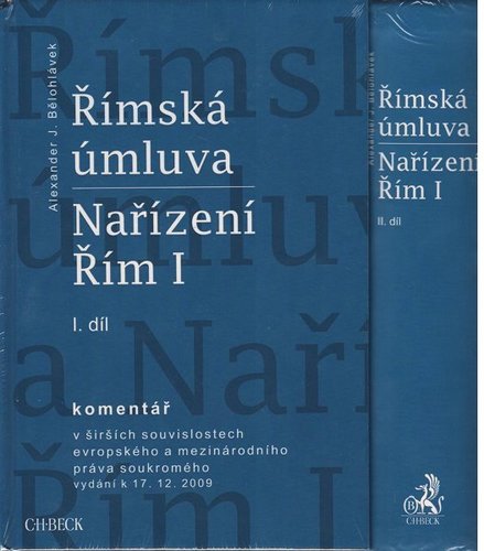 Římská úmluva - Nařízení Řím I. 1 diel