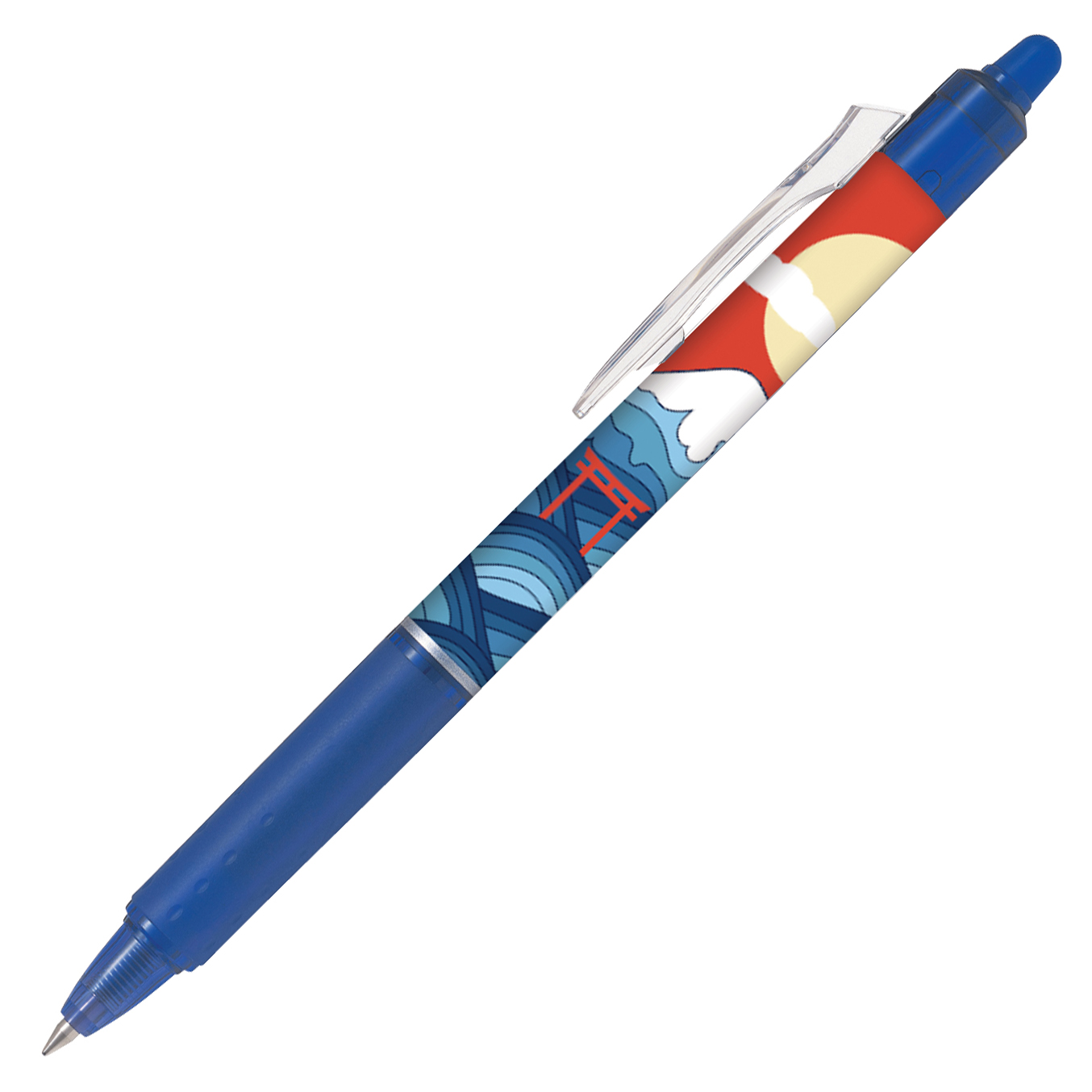 Pilot Sada Roller FriXion Clicker + 3 ks náplň + nálepky, 0.7, blister, Modrá