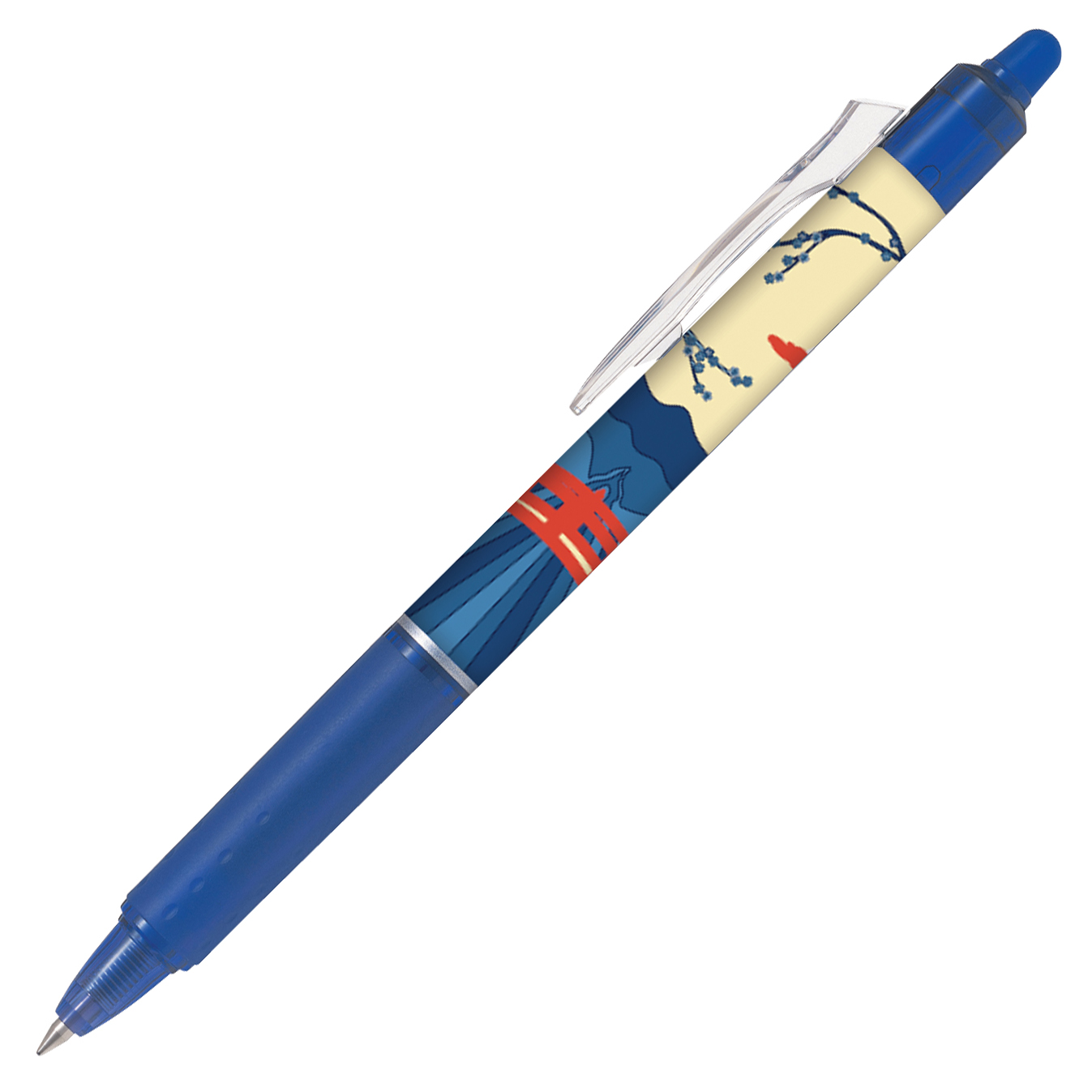 Pilot Sada Roller FriXion Clicker + 3 ks náplň + nálepky, 0.7, blister, Modrá