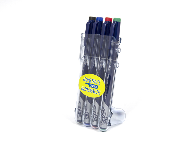 Pilot Sada FriXion Fineliner 4 ks, L, Basic Mix farieb