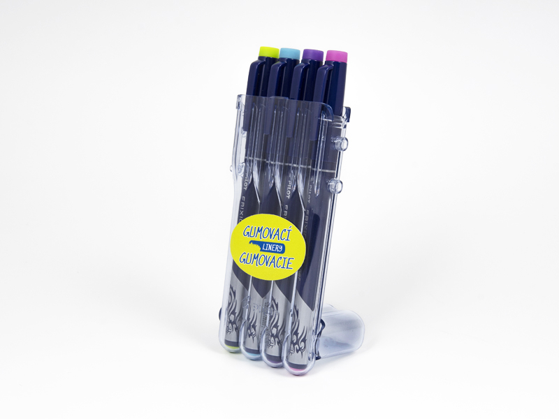 Pilot Sada FriXion Fineliner 4 ks, L, Pastel Mix farieb