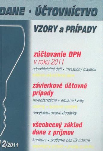 Dane, účtovníctvo vzory a prípady 12 2011
