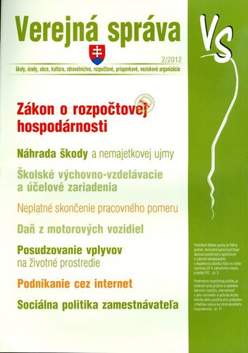 Verejná správa 2 2012 - Zákon o rozpočtovej hospodárnosti