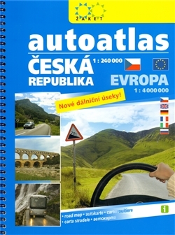 Autoatlas Česká republika a Evropa 1:240 000 a 1:4 000 000