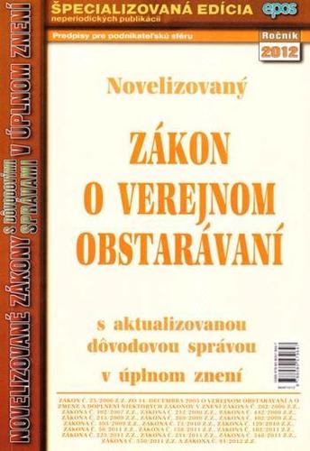 NZ o verejnom obstarávaní 10 2012