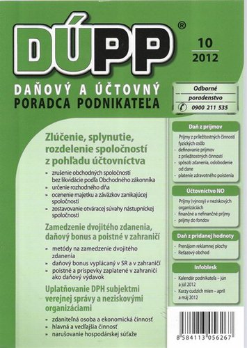 Daňový a účtovný poradca podnikateľa 10 2012