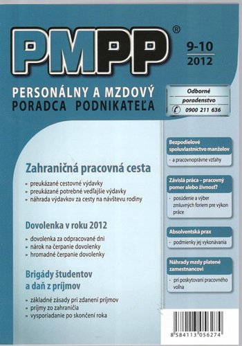 Personálny a mzdový poradca podnikateľa 9-10 2012
