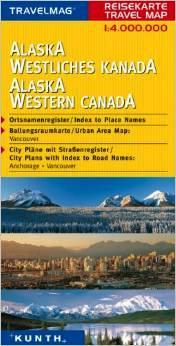 Alaska Western Canada Travelmag 1:4M