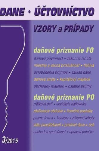 Dane, účtovníctvo vzory a prípady 3 2015