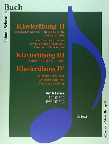 Kniha Bach JS Klavierubung II-IV