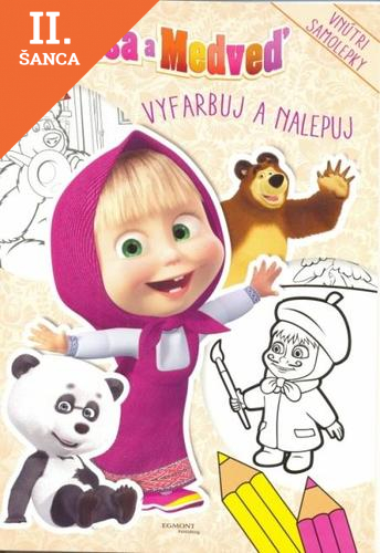 Lacná kniha Máša a medveď - Vyfarbuj a nalepuj