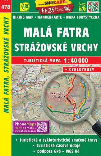 Malá Fatra, Strážovské vrchy - 1:40 000