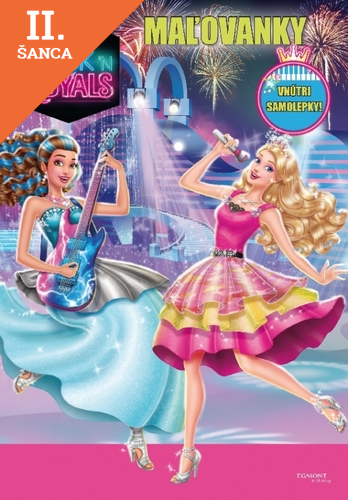 Lacná kniha Barbie Rock n´ Royals - maľovanky + samolepky