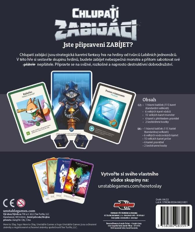 Hra Chlupatí zabijáci (hra v češtine)