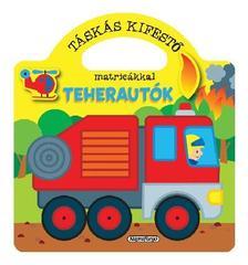 Táskás kifestő matricákkal - Teherautók