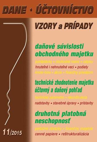 Dane, účtovníctvo vzory a prípady 11 2015