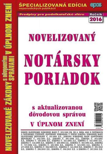Novelizovaný notársky poriadok 4 2016
