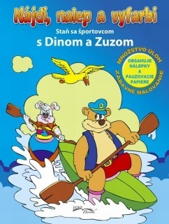 Kniha Nájdi, nalep a vyfarbi Staň sa športovcom s Dinom a Zuzom