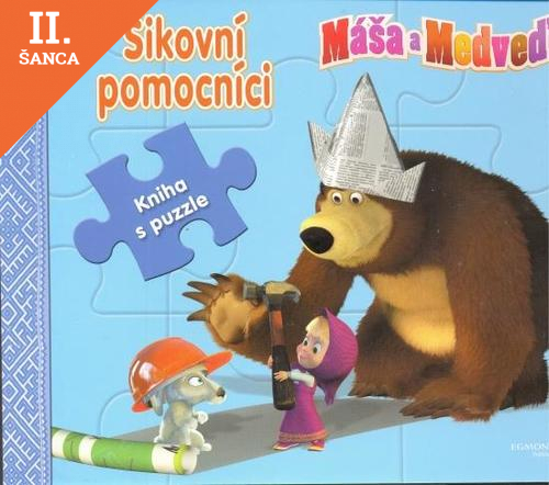 Lacná kniha Máša a medveď-Šikovní pomocníci-kniha s puzzle