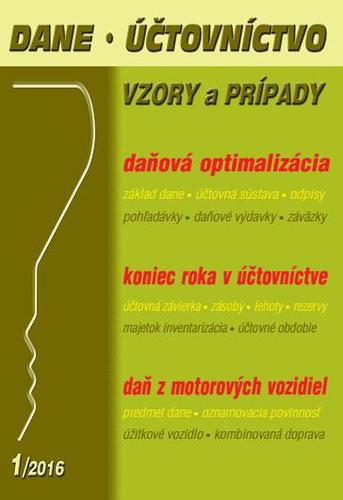 Dane, účtovníctvo vzory a prípady 1 2016