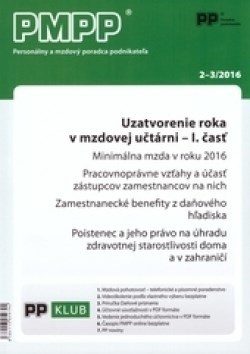 PMPP 2-3/2016 Uzatvorenie roka v mzdovej učtárni - I. časť