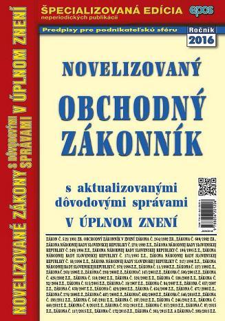 Novelizovaný obchodný zákonník 8 2016