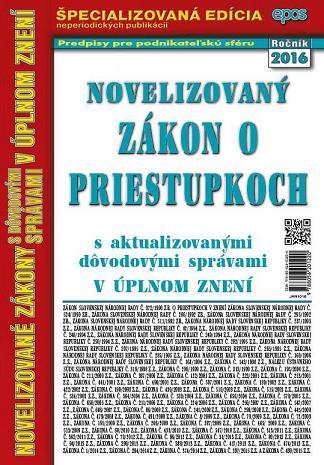 Novelizovaný zákon o priestupkoch 10 2016
