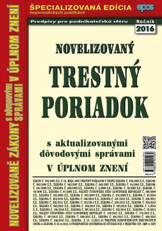 Novelizovaný trestný poriadok 16 2016