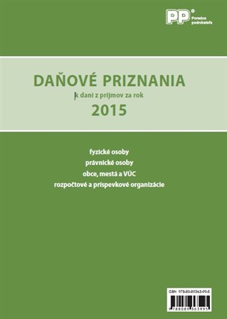 Daňové priznania k dani z príjmov za rok 2015